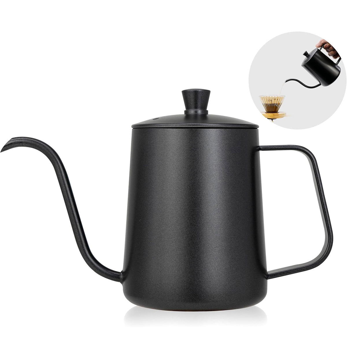 Hand Drip Coffee Pot Stainless Steel Fine Spout Hanging Ear Filter Cup Kettle