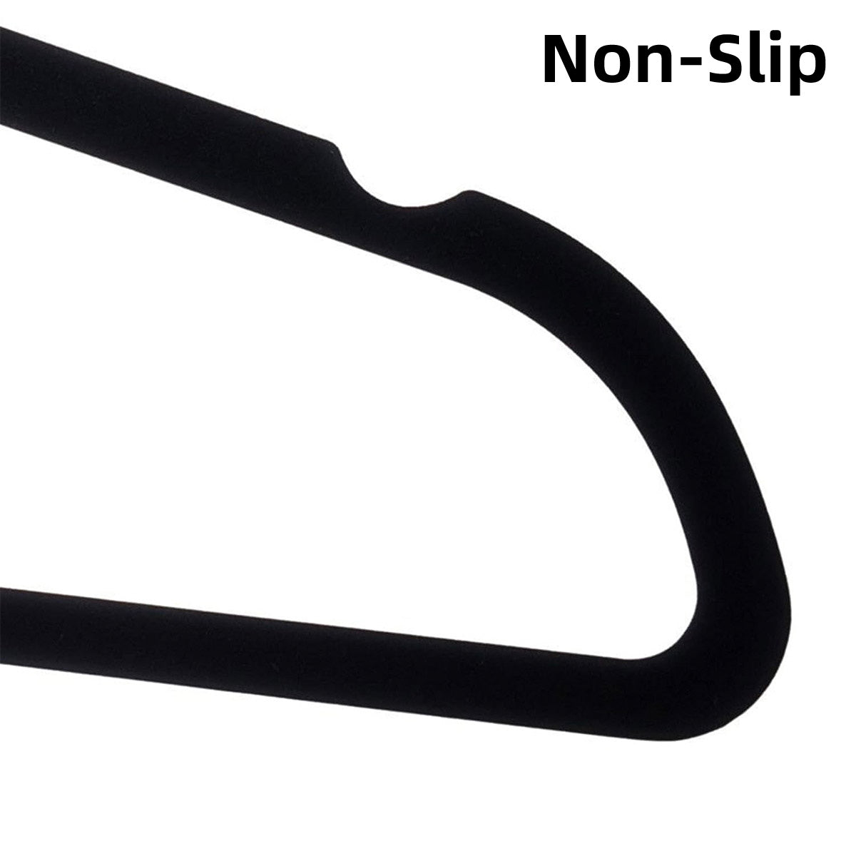 50 Pcs Black Velvet Coat Hangers for Guest Rooms – Product View 10