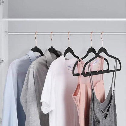 50 Pcs Black Velvet Coat Hangers for Guest Rooms – Product View 13
