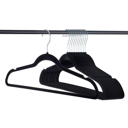 50 Pcs Black Velvet Coat Hangers for Guest Rooms – Product View 12