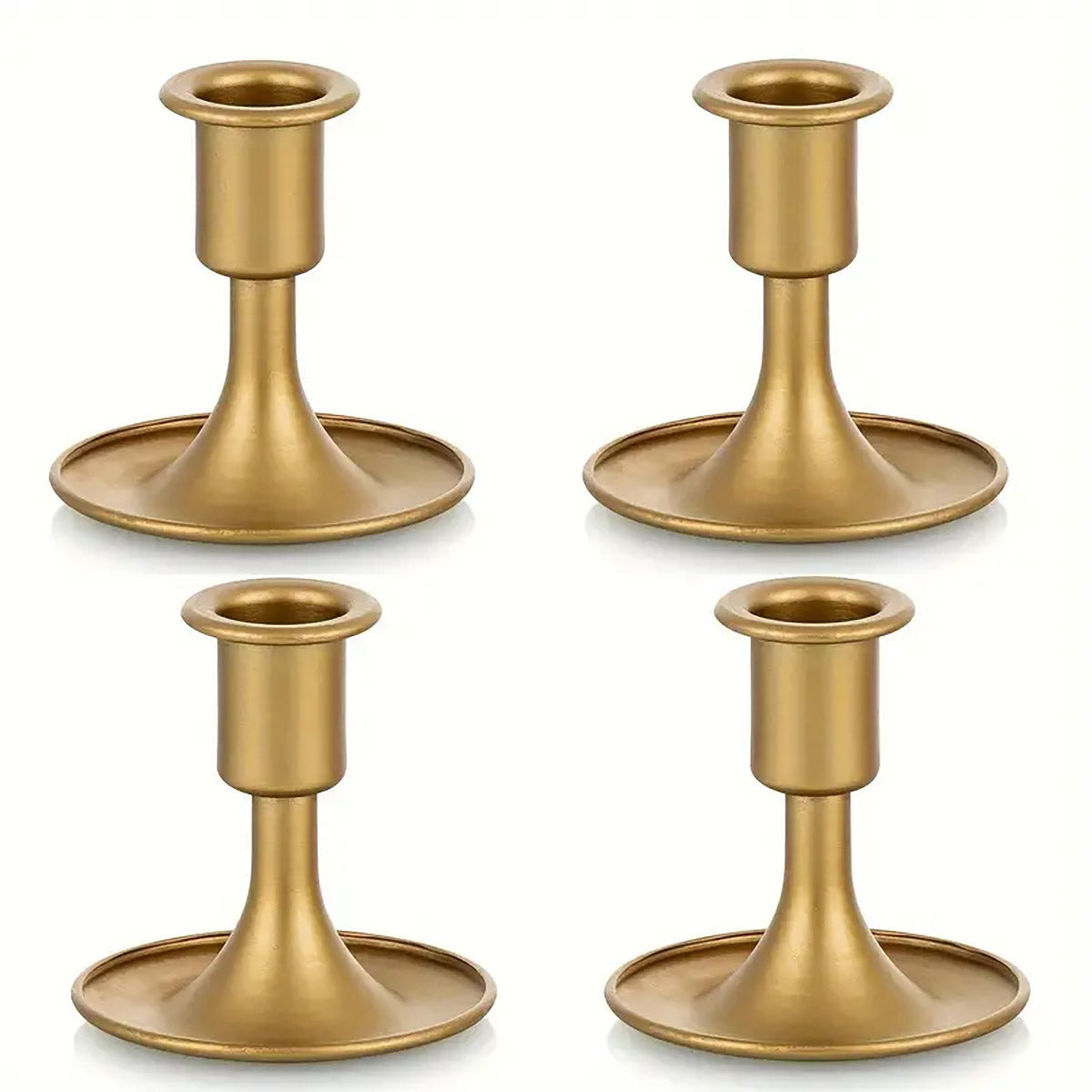Iron Candlestick Stand Holder Retro Style Taper Candle Holder Set of 4