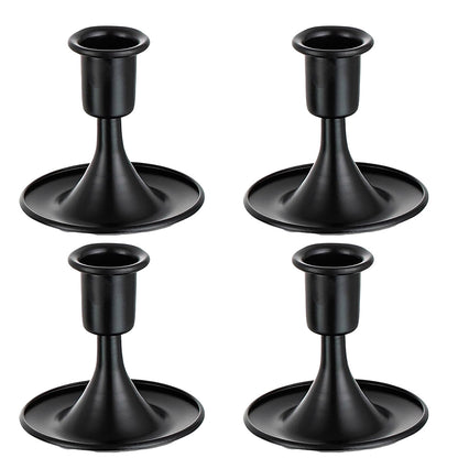 Iron Candlestick Stand Holder Retro Style Taper Candle Holder Set of 4