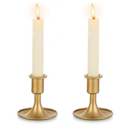 Iron Candlestick Stand Holder Retro Style Taper Candle Holder Set of 4