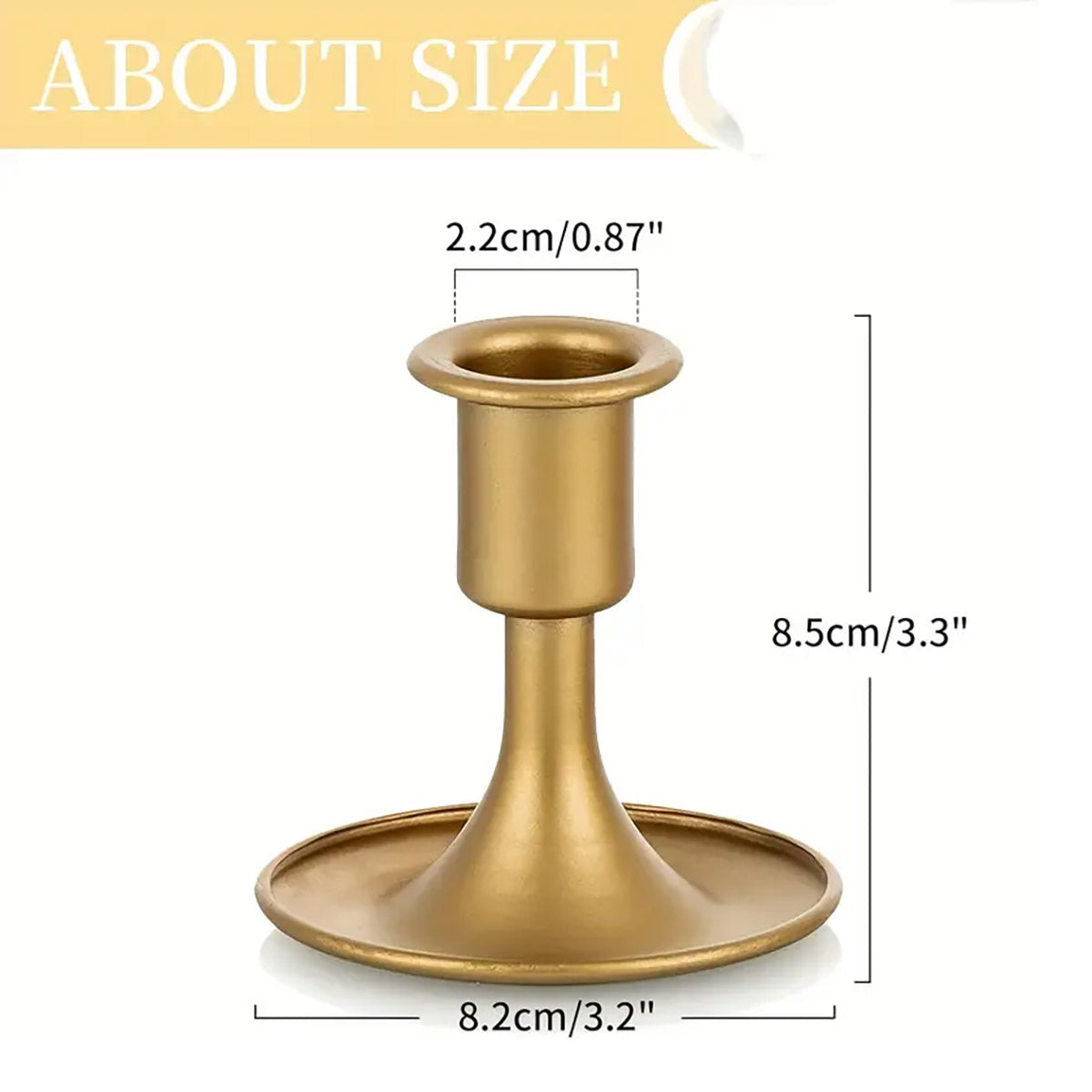 Iron Candlestick Stand Holder Retro Style Taper Candle Holder Set of 4