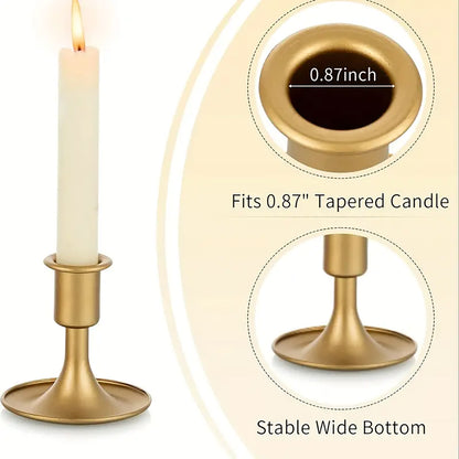 Iron Candlestick Stand Holder Retro Style Taper Candle Holder Set of 4