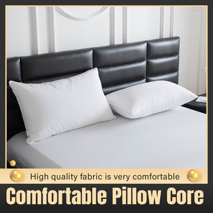 White Hotel Bed Pillow Insert 48x74cm Polyester Fibre