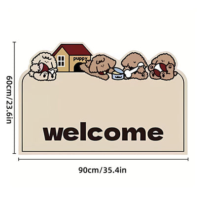 Cartoon Style Non-Slip PVC Floor Mat for Entrance Door