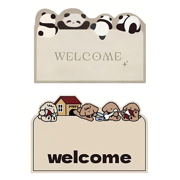 PVC Entrance Mat with Cartoon Animal Design