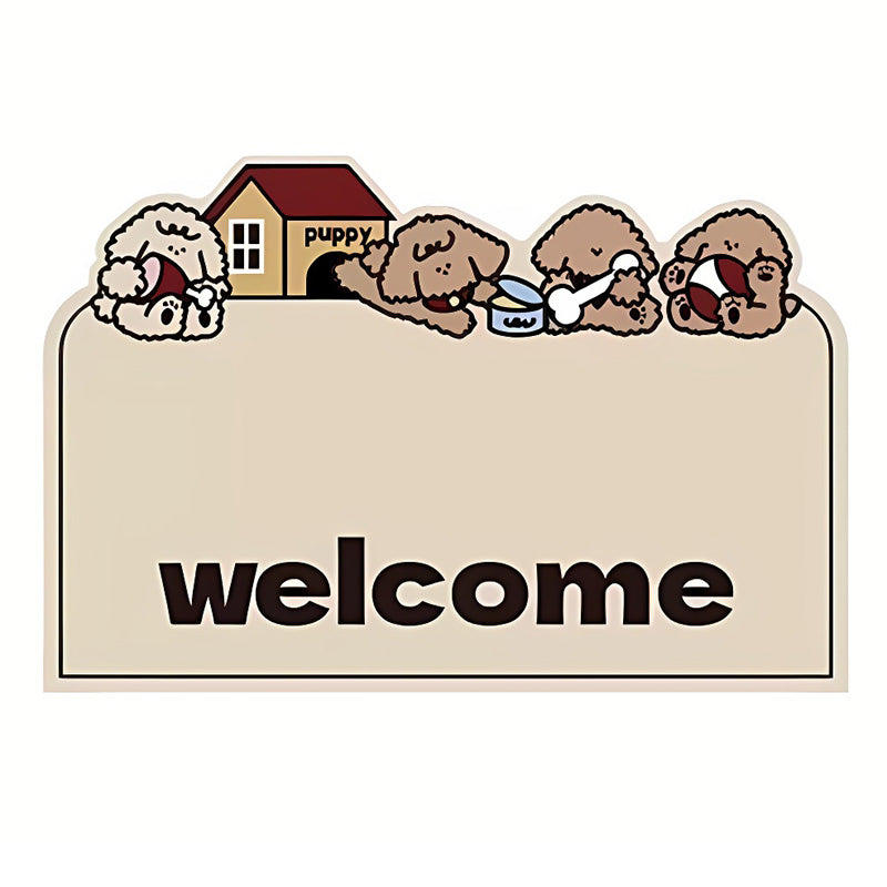 Cartoon Style Non-Slip PVC Floor Mat for Entrance Door