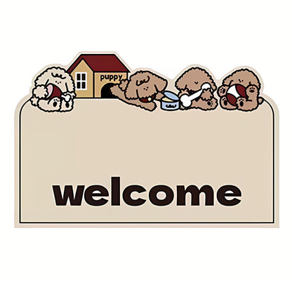 Cartoon Style Non-Slip PVC Floor Mat for Entrance Door