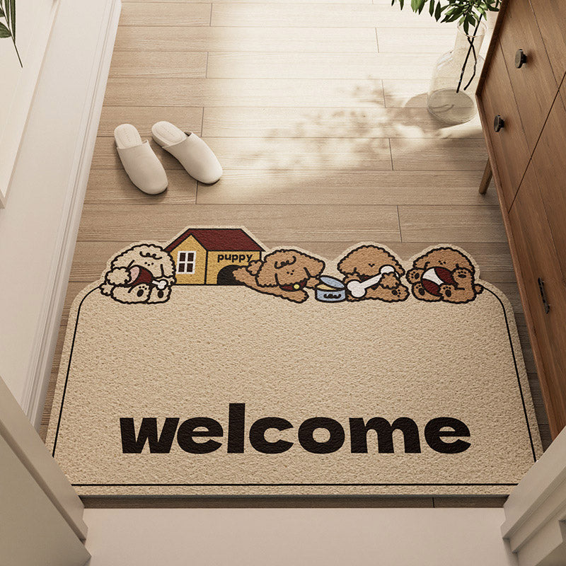 Cartoon Style Non-Slip PVC Floor Mat for Entrance Door