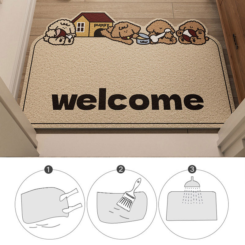 Cartoon Style Non-Slip PVC Floor Mat for Entrance Door