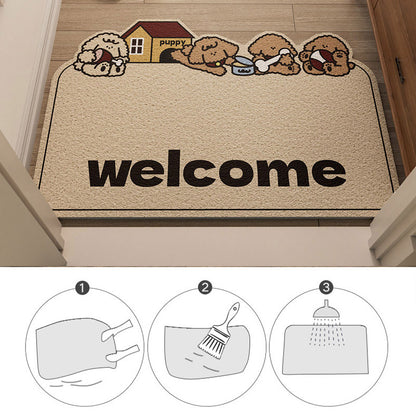 Cartoon Style Non-Slip PVC Floor Mat for Entrance Door