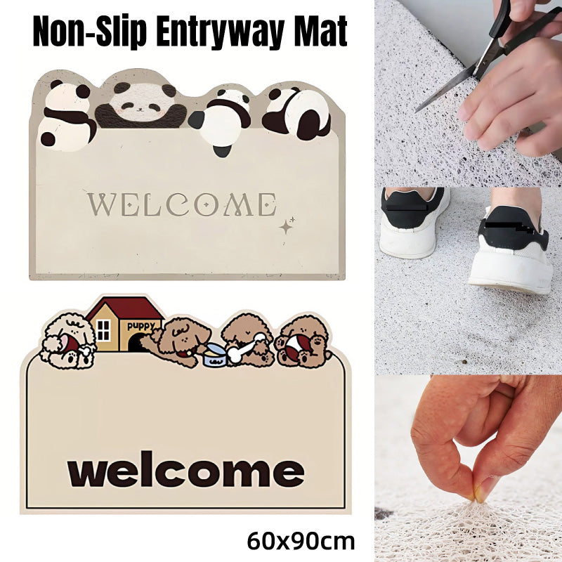 Cartoon Style Non-Slip PVC Floor Mat for Entrance Door