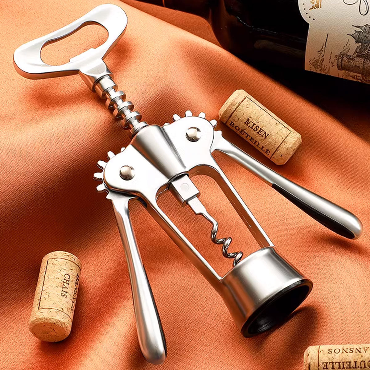 3pcs Red Wine Bottle Opener Corkscrew Set Kitchen Bar Tools for Easy Opening