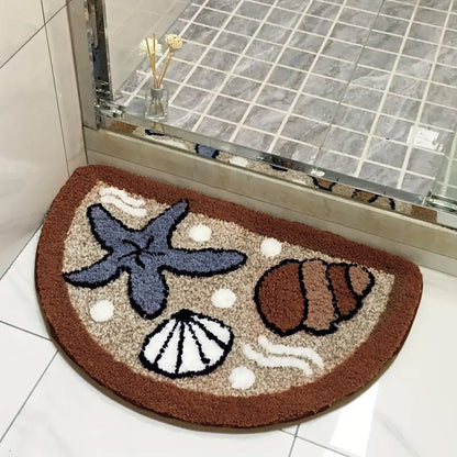 Starfish Shell Non Slip Carpet Mat Home Entryway Floor Rug Bathroom Door Mat