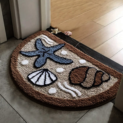 Starfish Shell Non Slip Carpet Mat Home Entryway Floor Rug Bathroom Door Mat