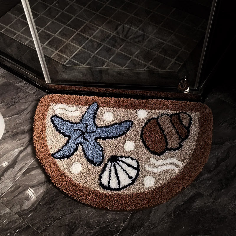 Starfish Shell Non Slip Carpet Mat Home Entryway Floor Rug Bathroom Door Mat