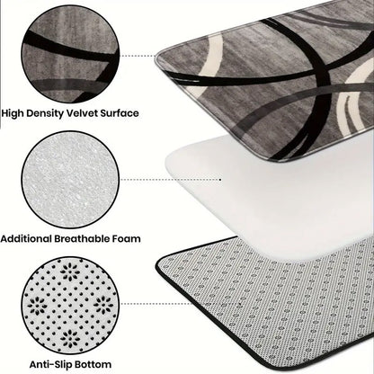 2pcs Long Kitchen Floor Mats Dirty Resistant Durable Washable Home Floor Mats