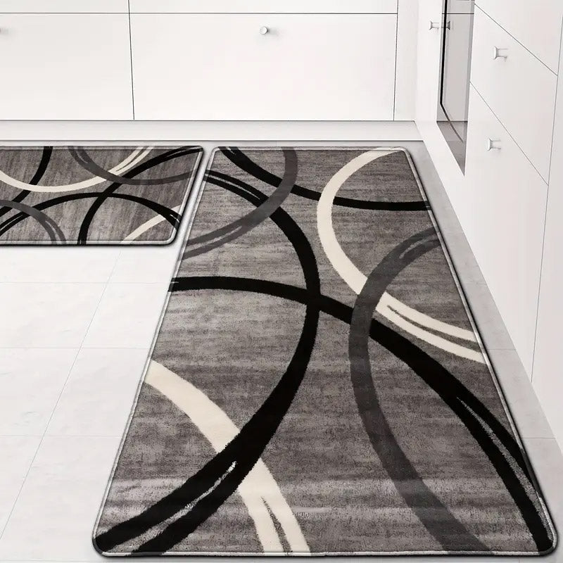 2pcs Long Kitchen Floor Mats Dirty Resistant Durable Washable Home Floor Mats