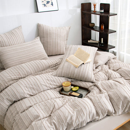 3PCS Bedding Set Quilt Cover with 2 Pillowcases Queen Size