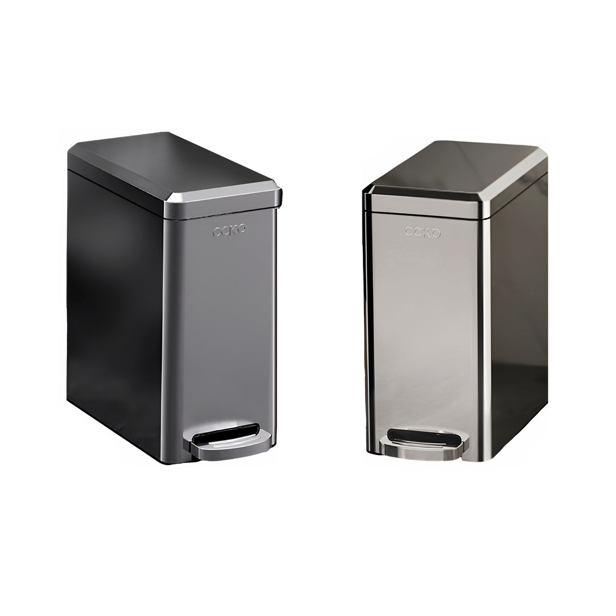 Kitchen Trash Can 9L Household Pedal Bin with Lid Large Capacity Waste Bucket