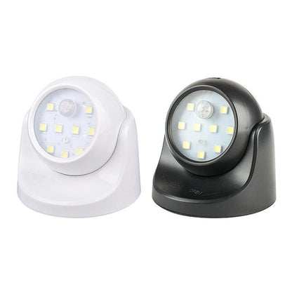 360° Battery Operated Indoor Outdoor Garden Motion Sensor Security LED Light New
