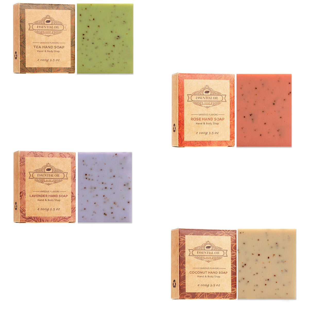 Seaweed Exfoliating Body Soap Bar 2pcs Botanical Scrub Cleanser