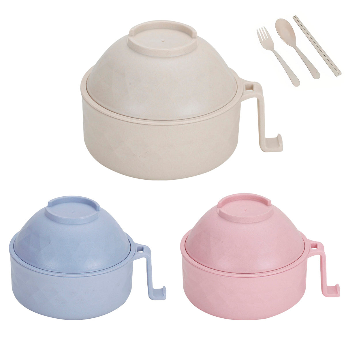 Ramen Bowl Set Microwave Cooker Instant Noodles With Chopsticks 6 PCS