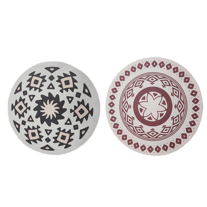 4PCS Bohemian Placemats Round Printed Heat Resistant Easy Clean Dining Mats