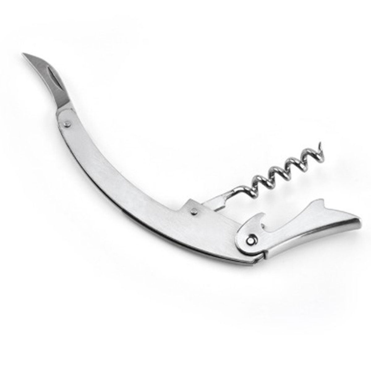 3pcs Portable Wine Bottle Opener Beer Bottle Corkscrew Seahorse Knife Bar Tools
