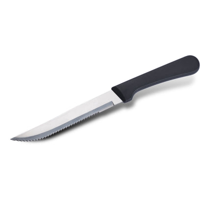 6pcs Stainless Steel Steak Knife Set With Black Handle for Kitchen Dining