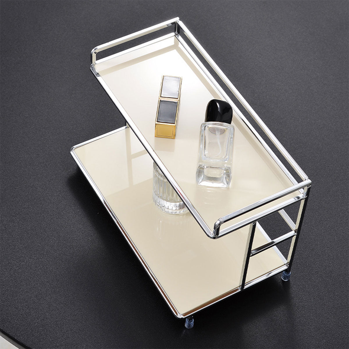 Kitchen Bathroom Desktop Storage Rack Water Cup Holder Cosmetic Iron Shelf  AU