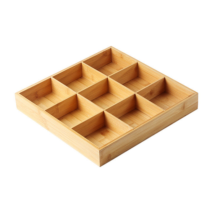 Bamboo Serving Platter with Nine Compartments