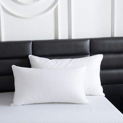 White Hotel Bed Pillow Insert 48x74cm Polyester Fibre