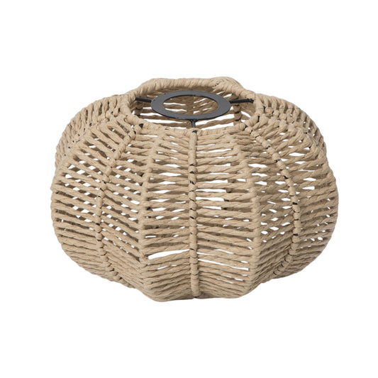 Handwoven Paper Rope Pendant Lampshade Pastoral Style 23cm