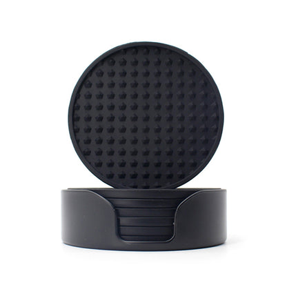 6pcs Silicone Coaster Non-slip Heat Resistant Table Mats Tea Cup Drink Holder