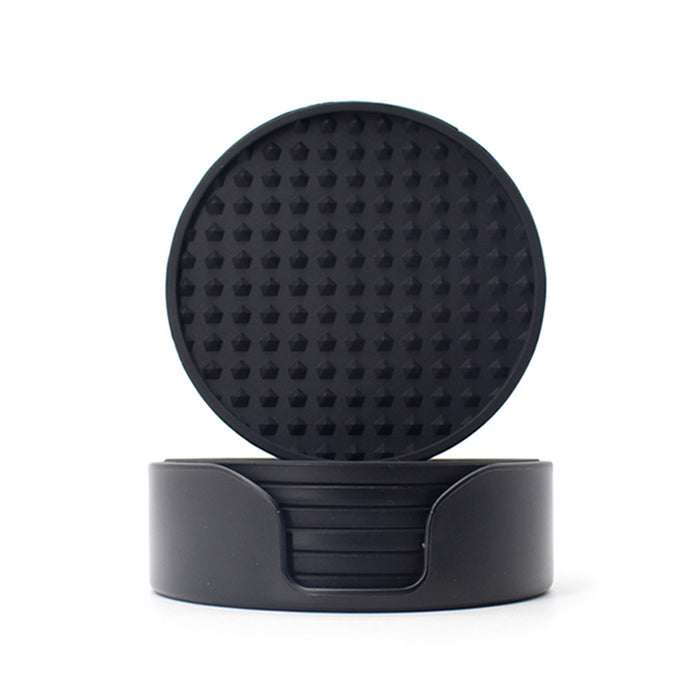 6 Pcs Silicone Coasters with Raised Texture