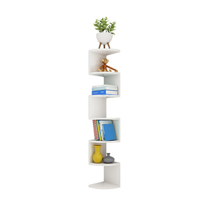7 Tier Wall Mounted Corner Shelf Triangle Storage Rack Space Saving Organizer