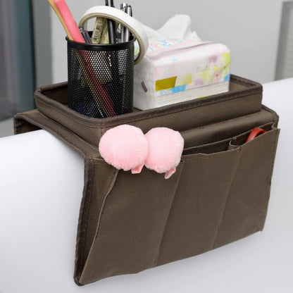 Sofa Hanging Storage Bag with Multi Pocket Remote Organizer
