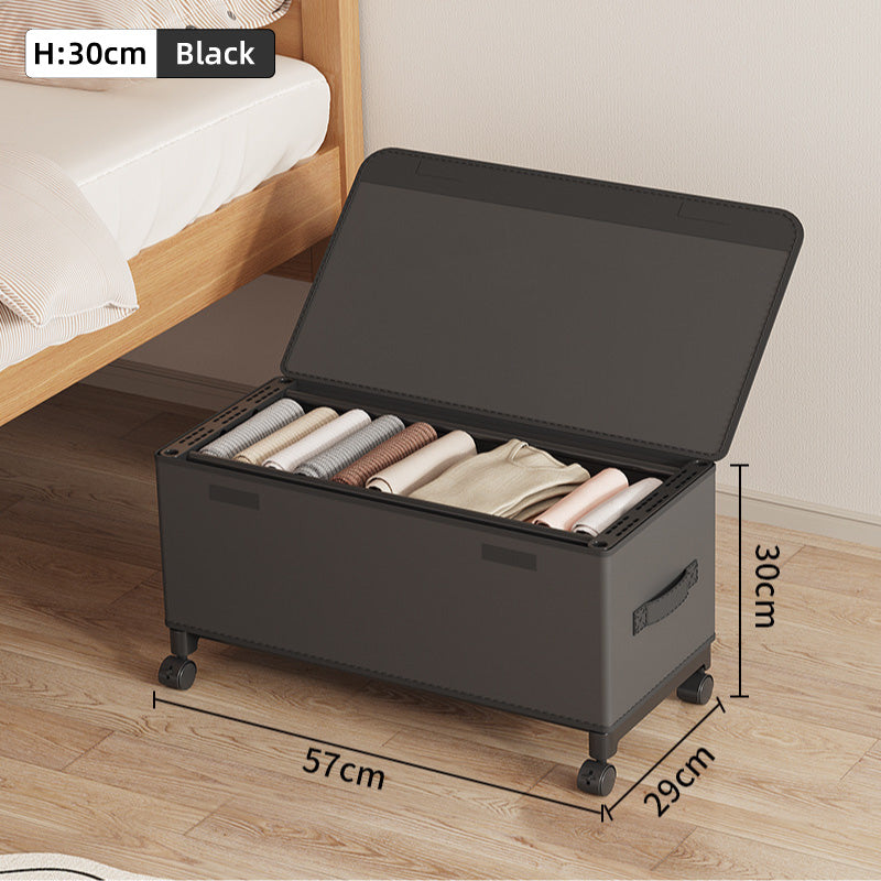 Under Bed Storage Box Household Wheeled Clothes Organizer Toy Container with Lid