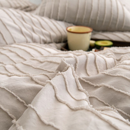 3PCS Bedding Set Quilt Cover with 2 Pillowcases Queen Size