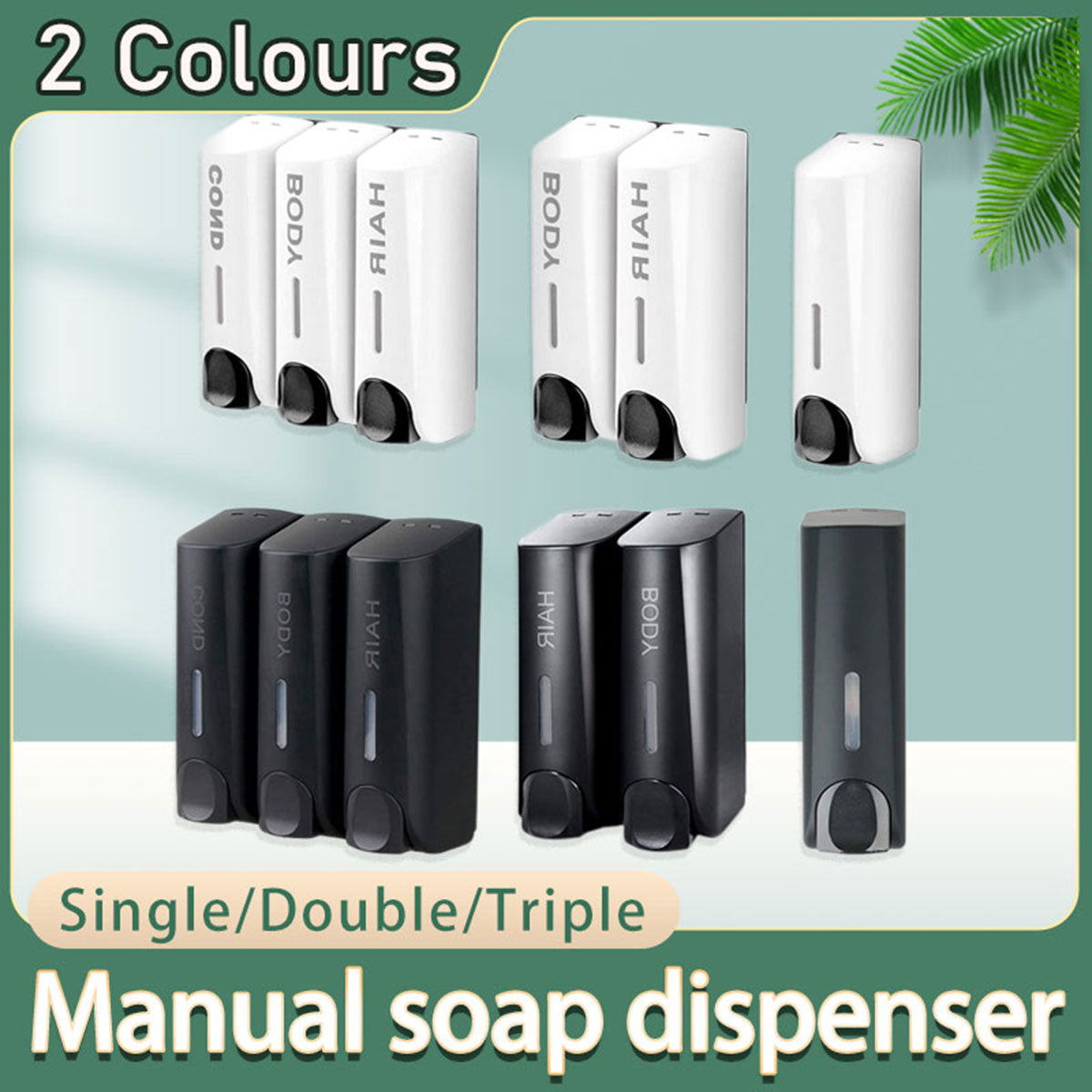 Wall Mounted Soap Dispenser Multi Chamber for Hotel Bathrooms