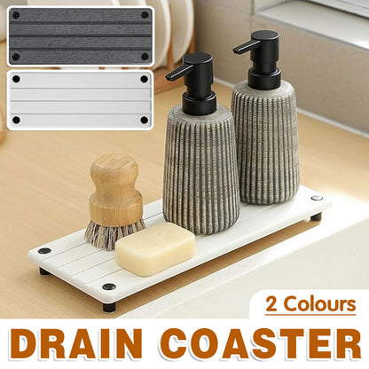 Diatomaceous Earth Bathroom Sink Drain Mat Absorbent Rack