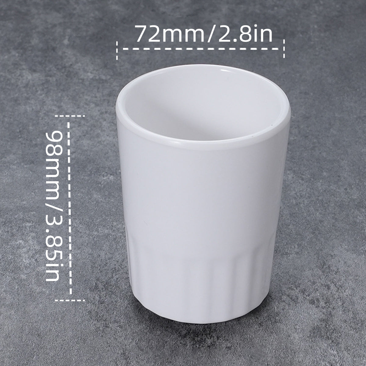 10 Pcs Shatterproof Melamine Tumbler Mugs White Durable
