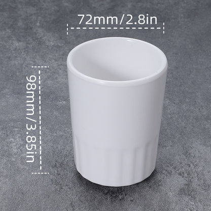 10 Pcs Shatterproof Melamine Tumbler Mugs White Durable