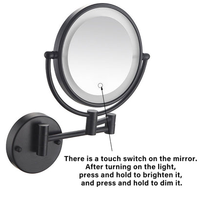 Wall Mounted Makeup Mirror 5x Magnification with LED Light