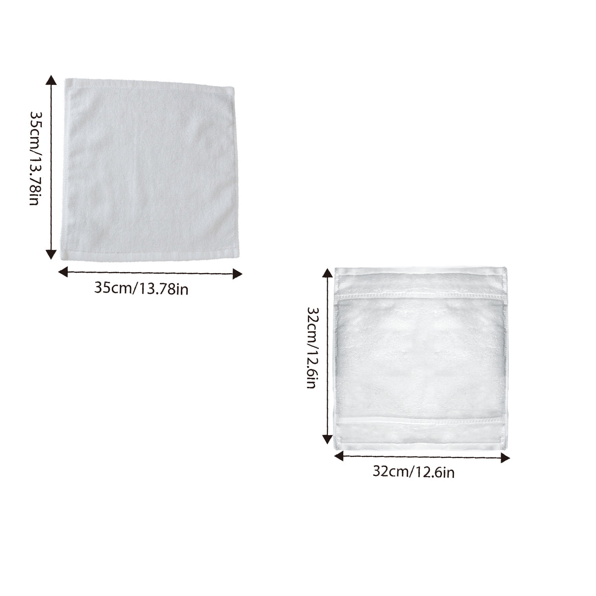 6 Pcs Hotel Cotton Face Towel White Soft Square Cloth
