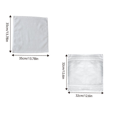 6 Pcs Hotel Cotton Face Towel White Soft Square Cloth