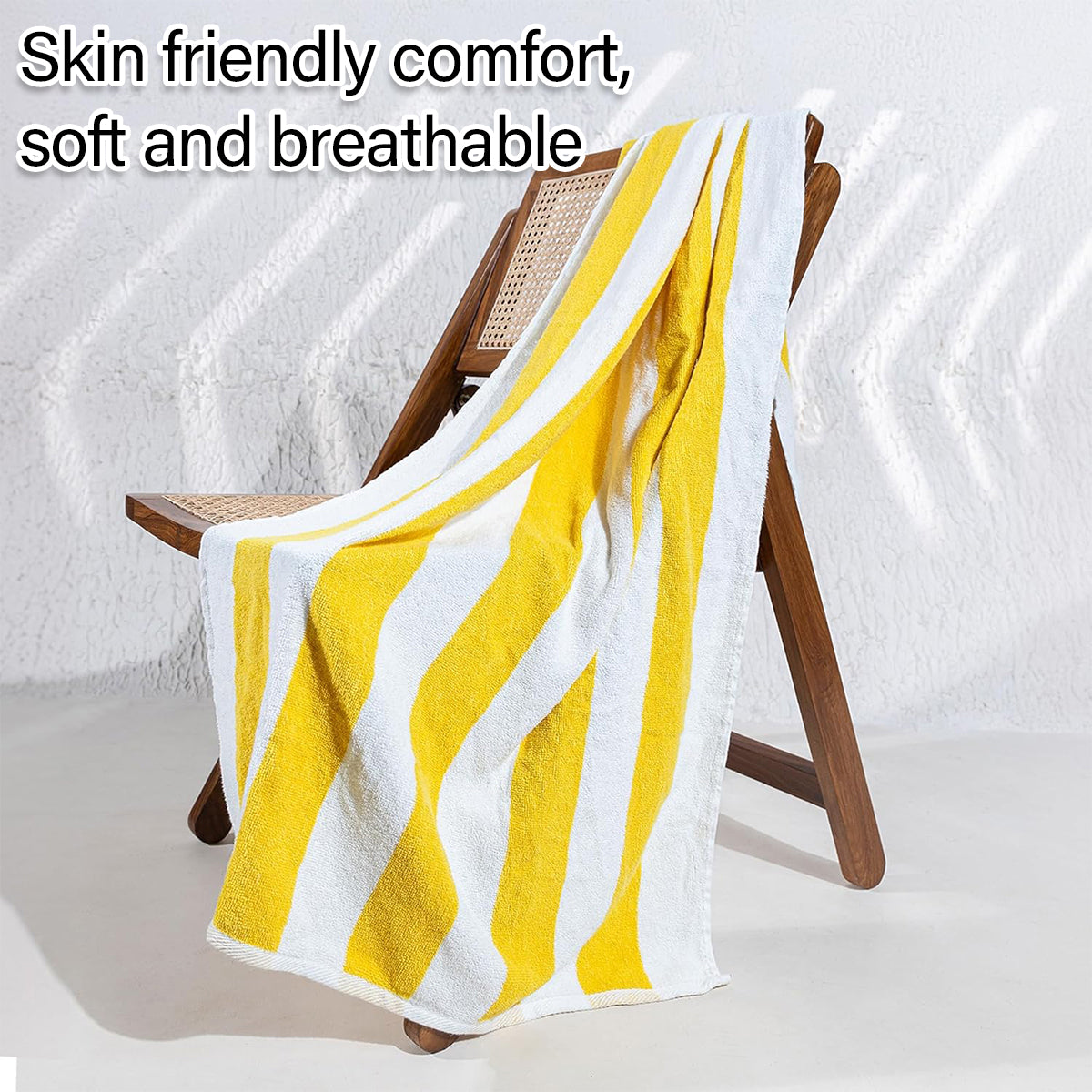 4pcs Striped Bath Towels 75x150cm Soft Absorbent Cotton Towels for Bathroom AU